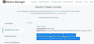 70 % Supply Token Locker Certificate